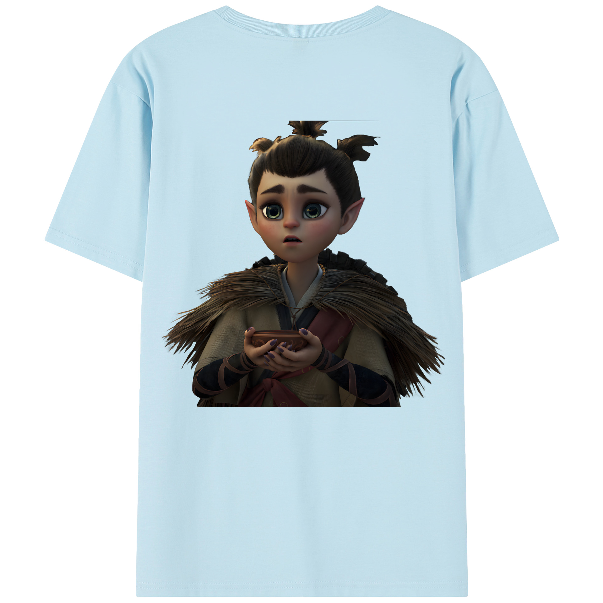 （画像用） Ne Zha 2 ナタ 魔童の大暴れ 綿100％半袖Tシャツ（背面プリント）